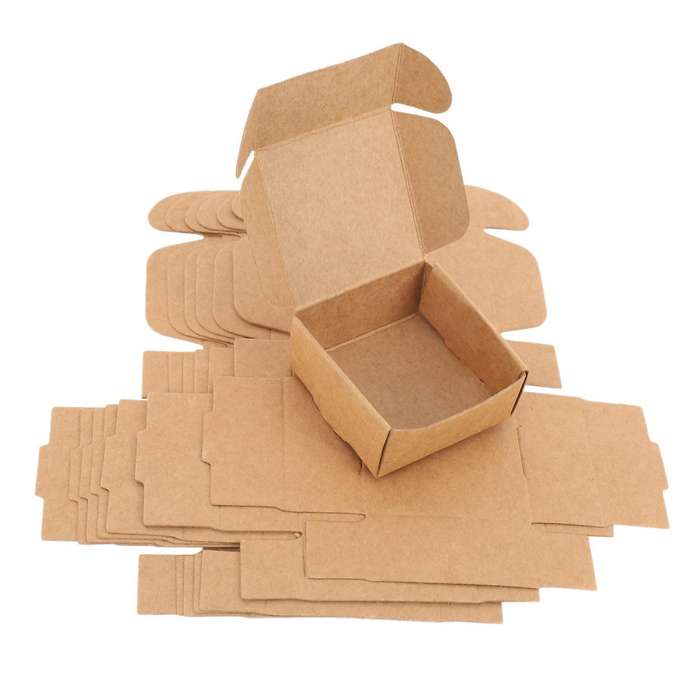 200pcs Kraft Paper Box Nice Kraft Box Packaging Box Small Size-brown