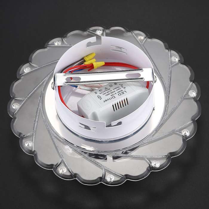 Led Cristal Lumiere Moderne Plafonnie Eclairage Lampe Blanc + Bleu