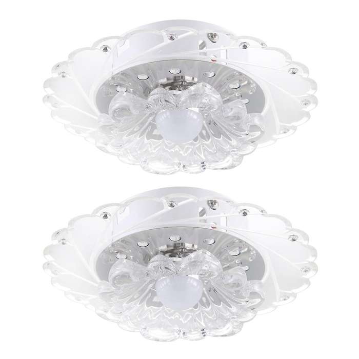 Led Cristal Lumiere Moderne Plafonnie Eclairage Lampe Blanc + Bleu