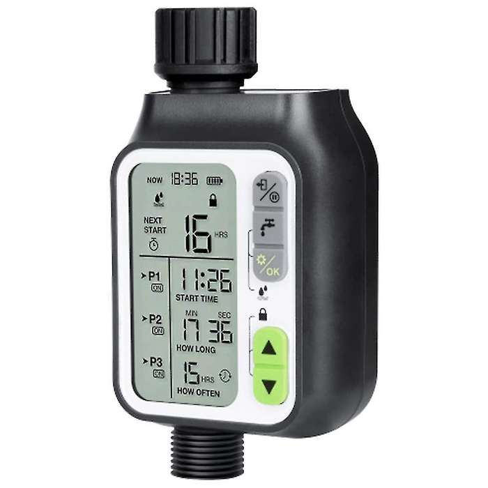Rain Sensor Hose Timer, Watering Timer with 3 Separate Programs