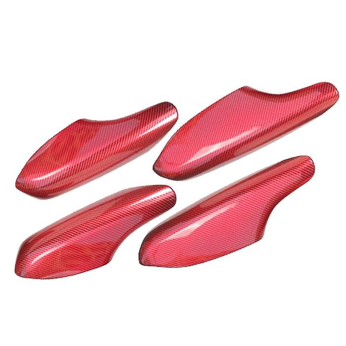 4pcs Carbon Red Car Door Armrest Panel Frame for Honda Civic 2022