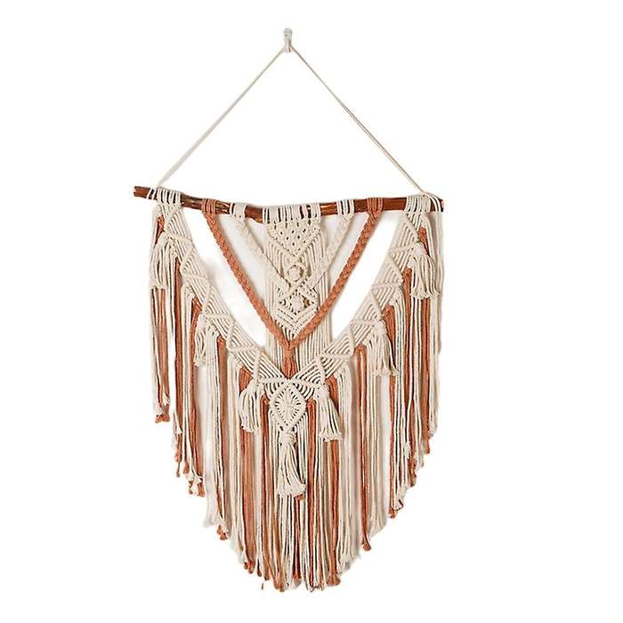 Hand-woven Color Macrame Bohemian Tapestry for Home Bedroom 60x75cm-a
