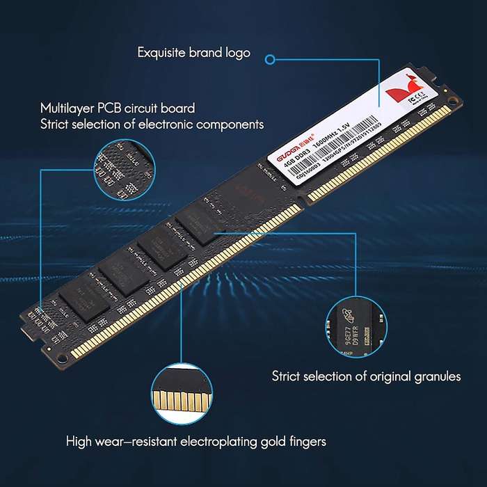 Gudga 8gb 1.5v Pc3-12800 Computer Game Universal Memory for Pc