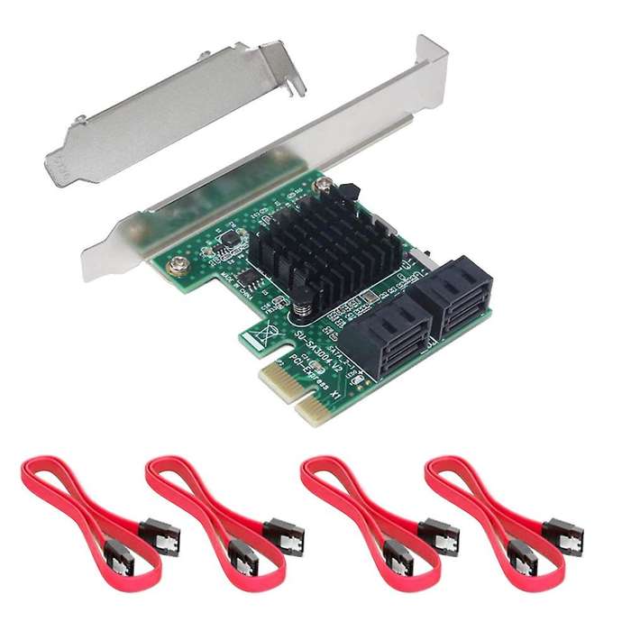 Sata 3.0 Card with 4 Sata Cables,pcie Sata Controller Expression Card