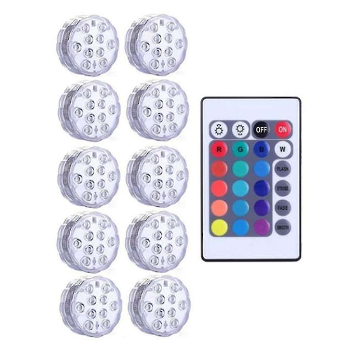 Led 24-key Remote Control Colorful Rgb Lights Luminous Toys Fish, C