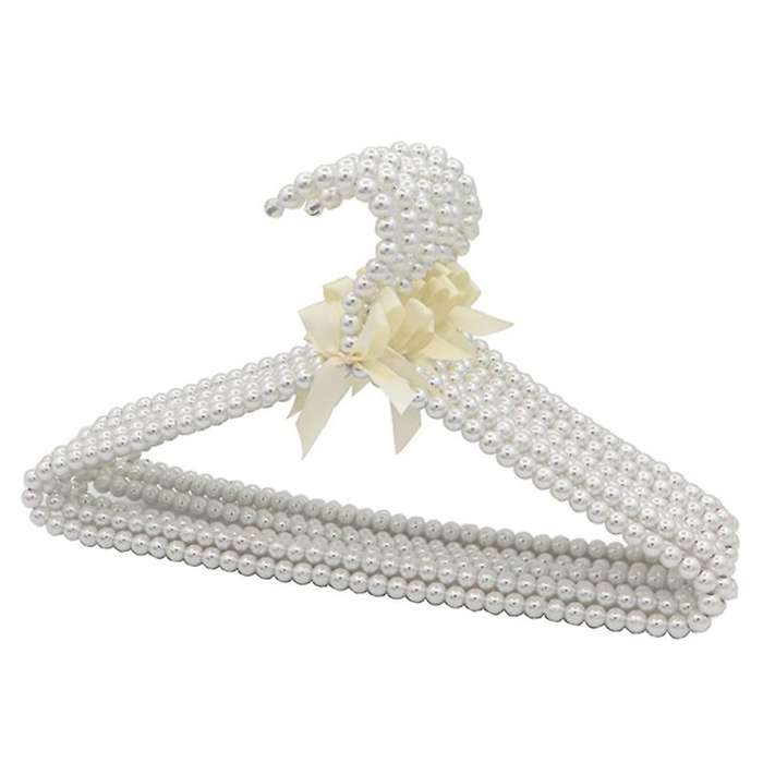 10pc Clothes Hanger Plastic Pearl Drying Rack Wardrobe Organizer