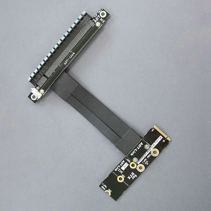 Pci-e Pci Express 16x to 4x Extension Ribbon Cable Adapter Cable