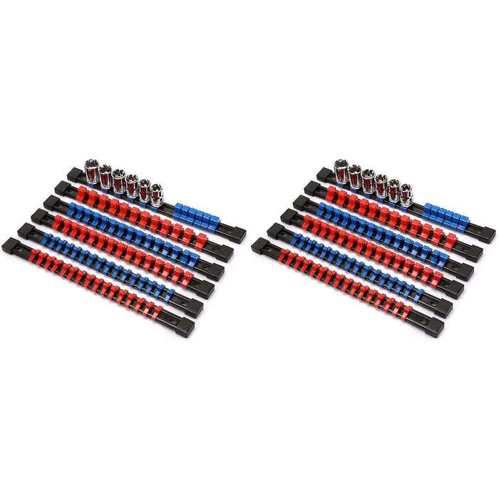 Abs Socket Organizer Drive Socket Holder, 12 Pieces Set