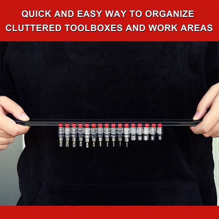 Abs Socket Organizer Drive Socket Holder, 12 Pieces Set