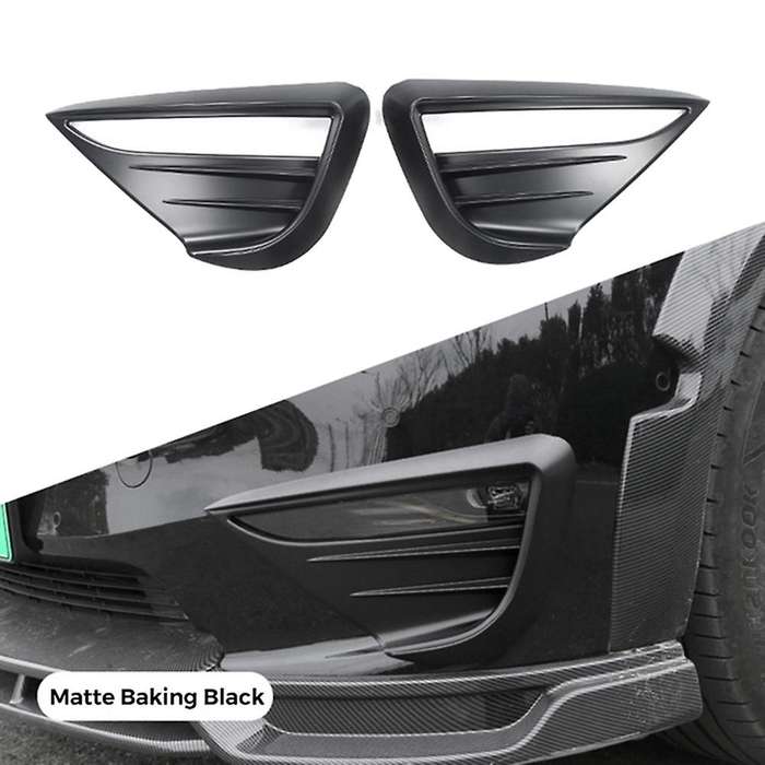 For Tesla Model Y 2021-2022 Car Front Fog Lamp Cover Matte Black