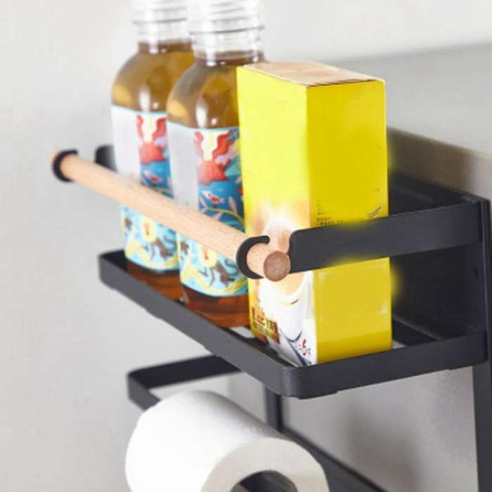 Kitchen Rack Fridge Magnetic Organizer, Refrigerator Shelf Storage