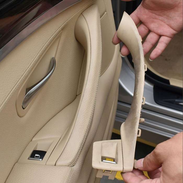 Car Interior Door Handle Armrest Panel Pull Trim Cover Set Black