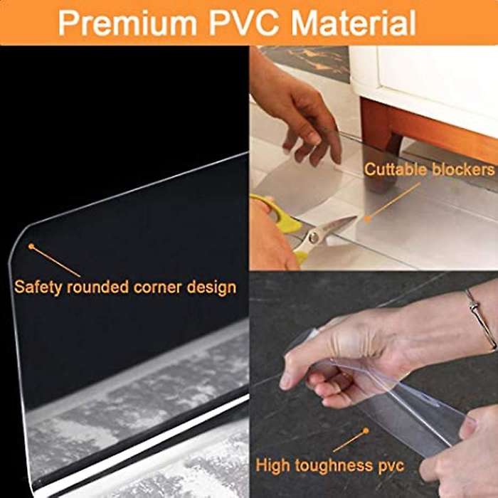 For Furniture, Clear Pet Baffle Board,strong Adhesive Baffle (8 Pack)