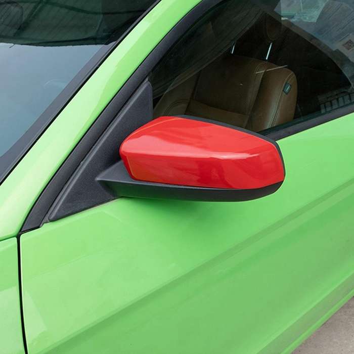 Side Door Mirror Covers Abs for Ford Mustang 2009-2013, Red