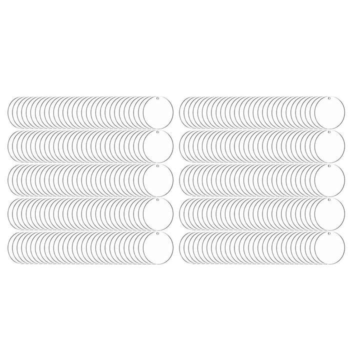 300 Pcs Round Acrylic Keychain Blanks 2 Inches for Diy Keychain Craft