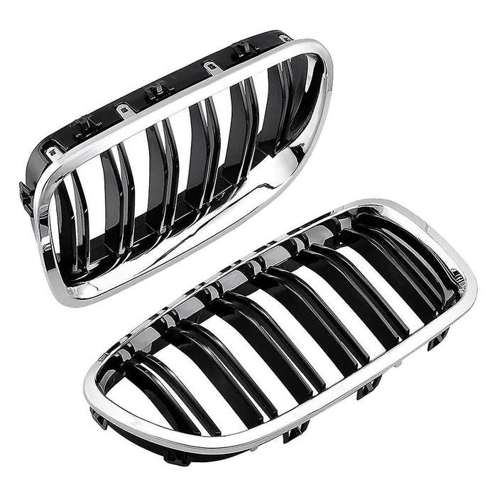 Black Dual Slats Front Kidney Grill For-f10/ F11 M5 535i 550i 2010-17