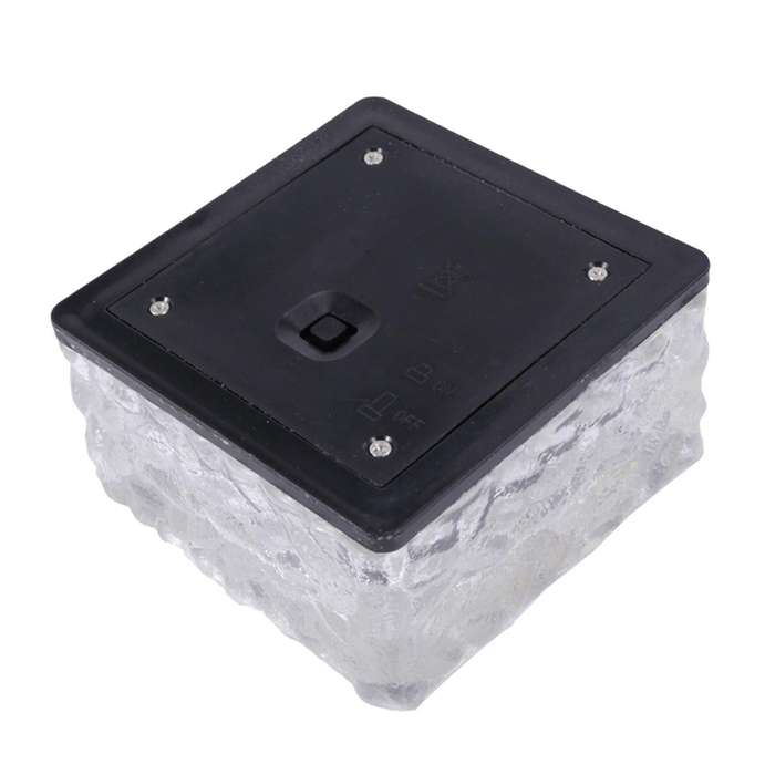 Glass Brick Paver Garden Light(2 Unit ), 4 Led, Warm White