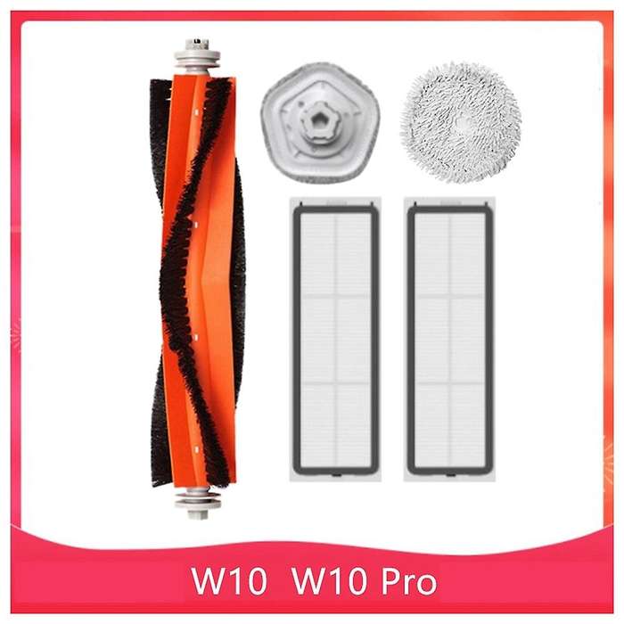 5pc Washable Mop Cloth Filter Main Brush for Xiaomi W10/w10 Pro Robot