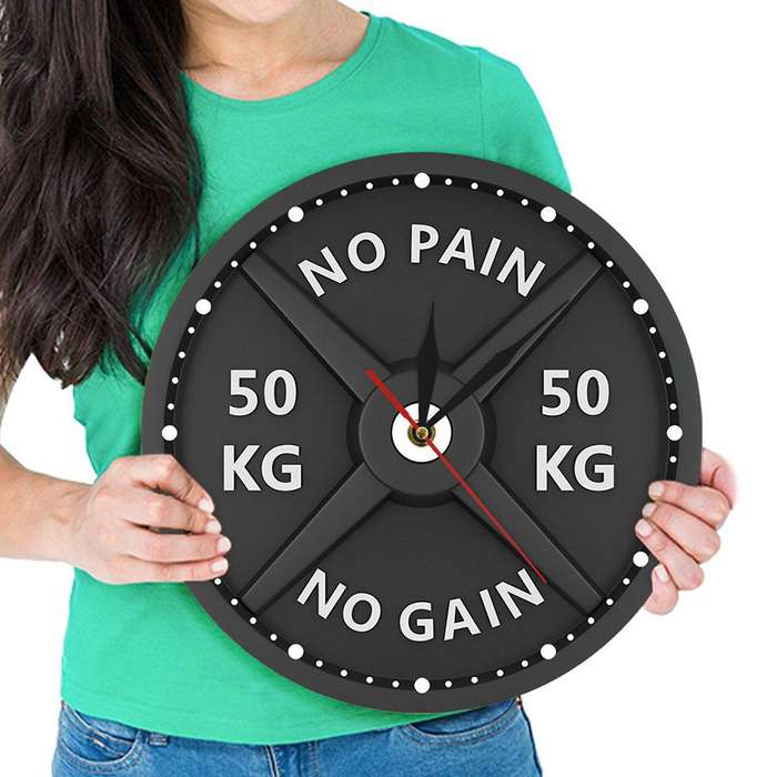Strongman 50kg Creative Wall Clock Circular Silent Acrylic Clock