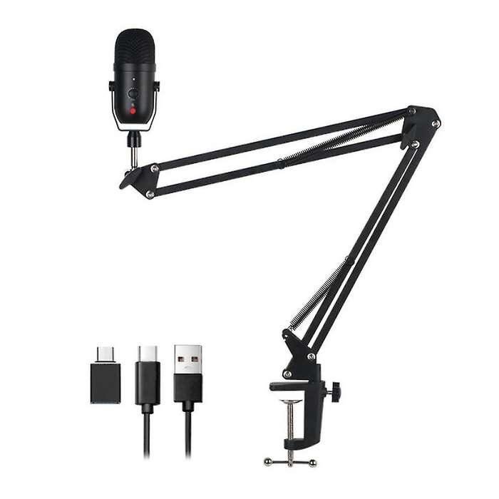 Usb Computer Condenser Microphone,plug & Play Cardioid Voice Pickup