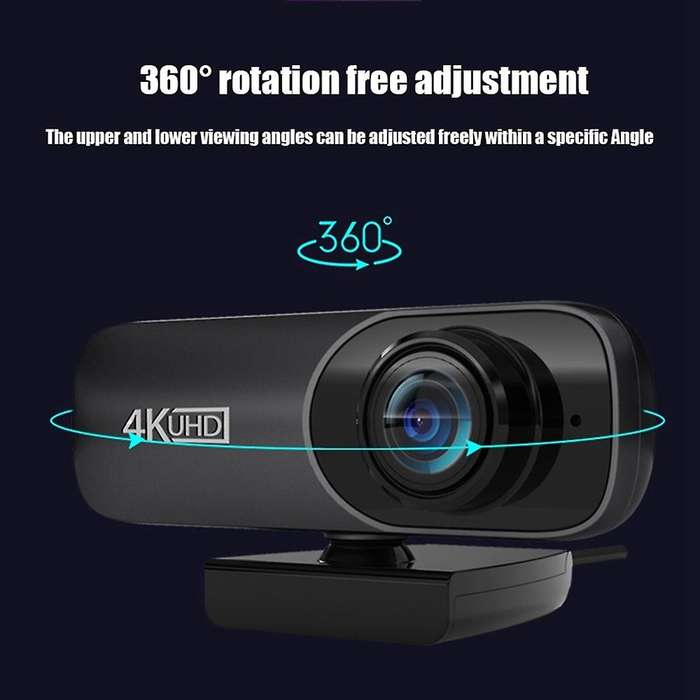 Webcam 4k Uhd 3840x2160p Webcam Groothoek Web Camera Met Microfoon