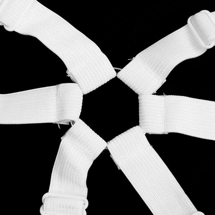 6x Bed Sheet Clips Grippers Fasteners 3 Way 6 Sides Sheet Suspenders
