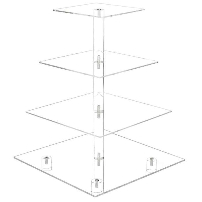 4 Tier Cupcake Stand Acrylic Stand with Led Light (warm Light)