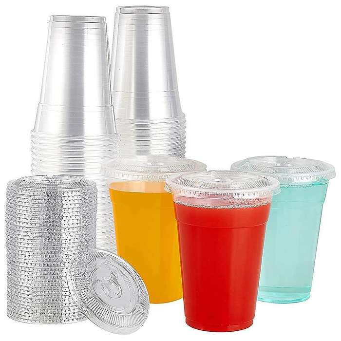 With Flat Slotted Lids,disposable Cups, for Ice Cream,coffee, Party