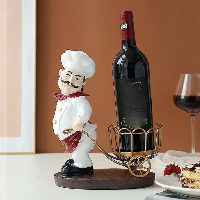 Chef Wine Rack Teatable Bar Home Decor Western Style Living Room C