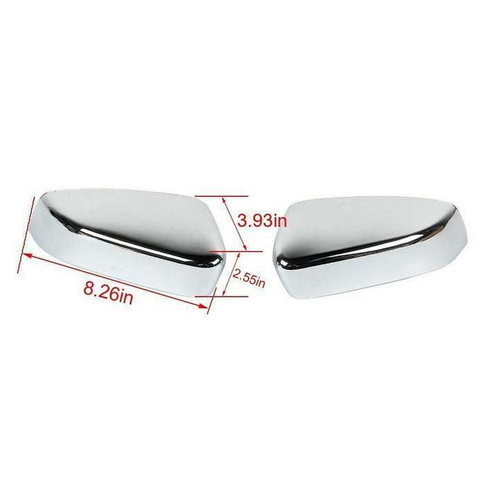 Side Door Mirror Covers Abs for Ford Mustang 2009-2013, Chrome