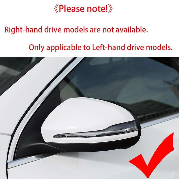 Bright Black Rear Mirror Shell Cover Caps for Mercedes Benz W176 B