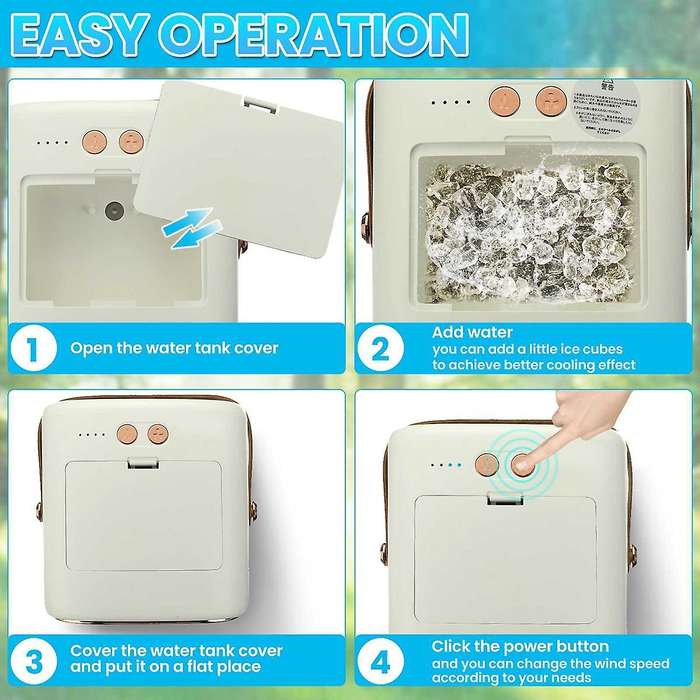 Mini Portable Air Conditioner Usb Air Cooler Fan Water Cooling Fan