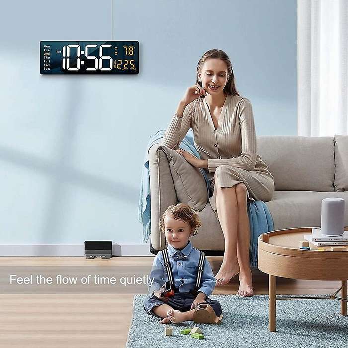 Digital Wall Clock Large Display, Large Wall Clocks,orange