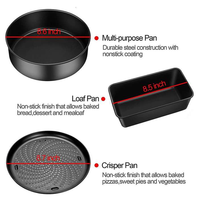 Air Fryer Accessories for 6. 5 Qt and 8 Qt Ninja Foodi,non-stick