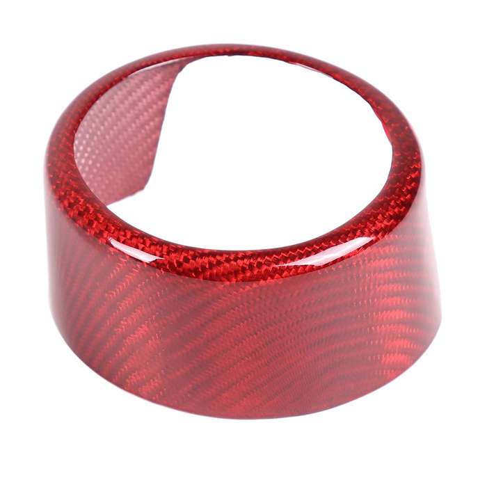 Car Real Carbon Fiber Grill Logo Emblems Outer Ring Cover