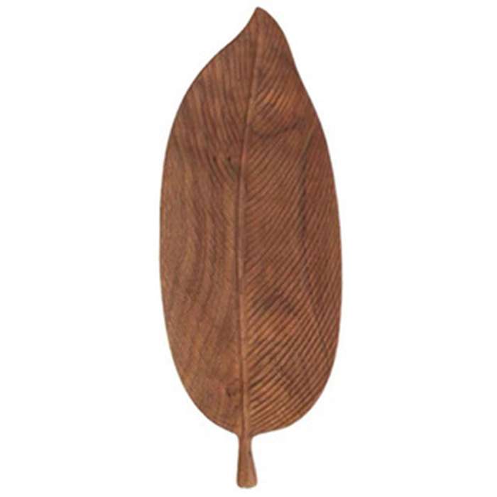 Wooden Leaf Tray for Tea Set for Hotel Black Walnut Leaves Plate -b
