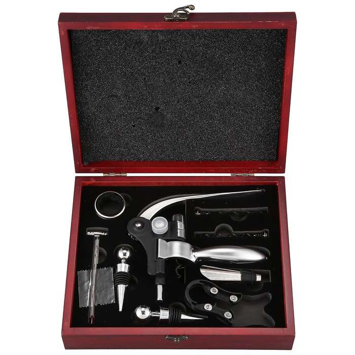 Red Wine Bottle Opener Set Alloy Opener Stopper Pourer