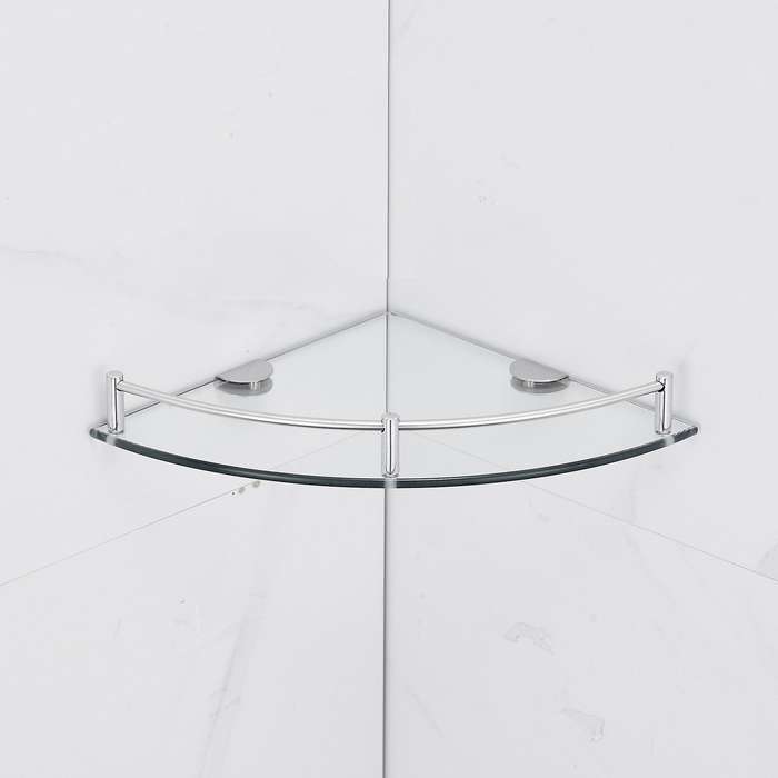 Bathroom Shelves, 2-tier Bathroom Glass Corner Shelf Wall Mounted-c
