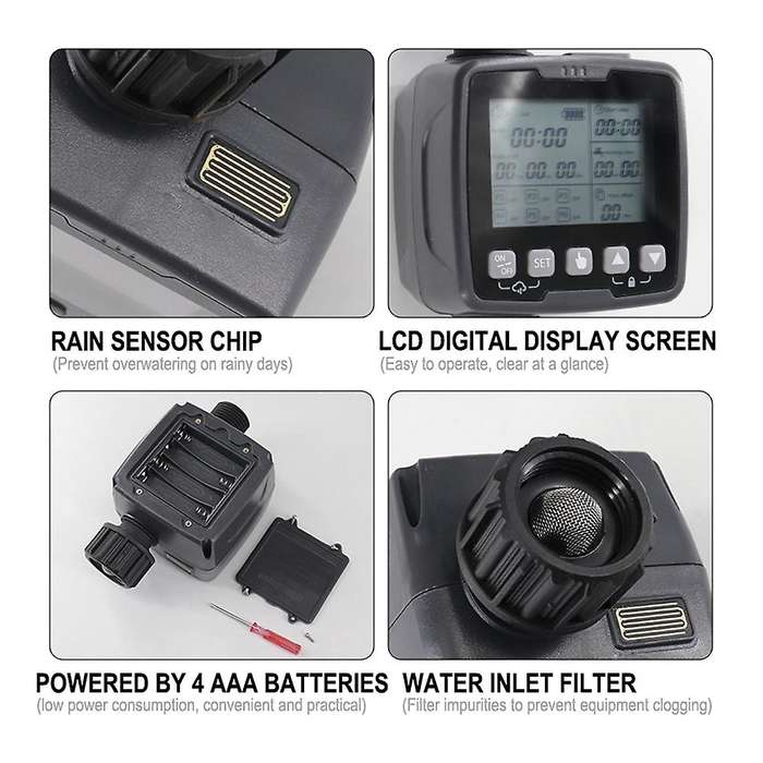 Water Sprinkler Timer,for Lawn(grey,us Faucet)