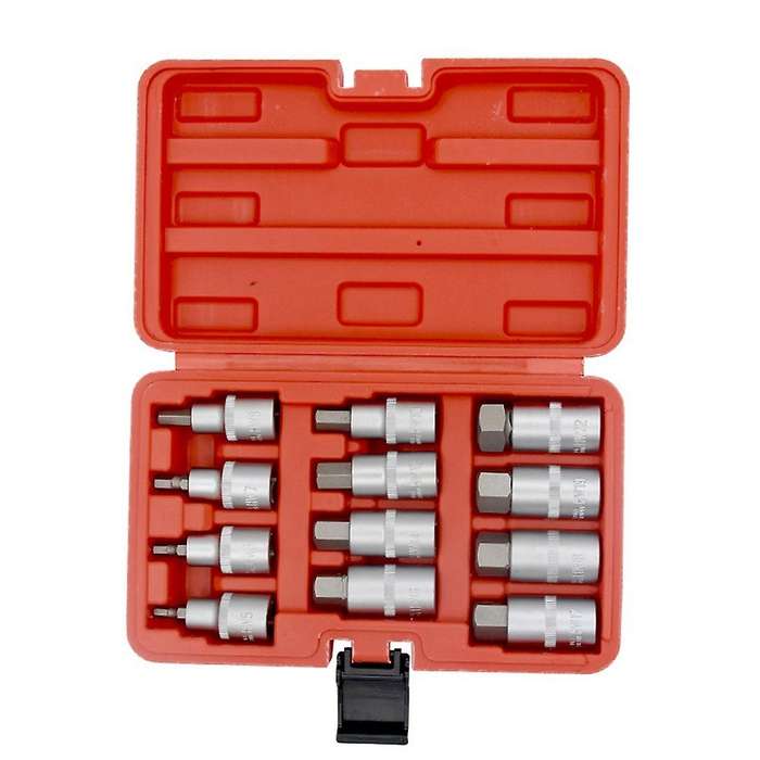 12pcs 1/2 Inch Drive Impact Hex Bit Socket Set H5 H6 H7 H8 H10