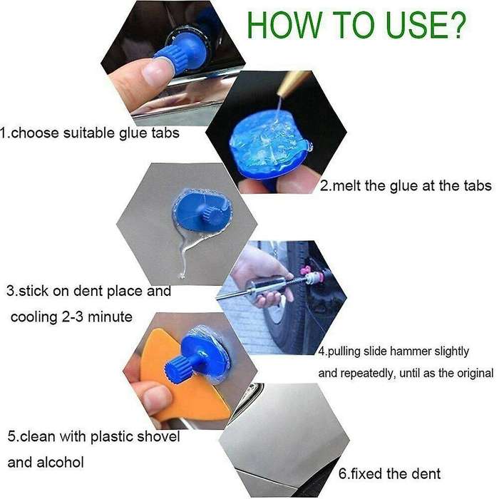 Car Paintless Dent Repair Tool Kit Car Dent Puller Sheet Metal Tool
