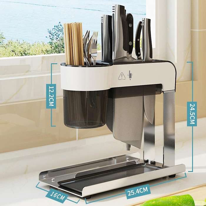 Stainless Steel Kitchen Shelf Countertop Knife Board Rack A