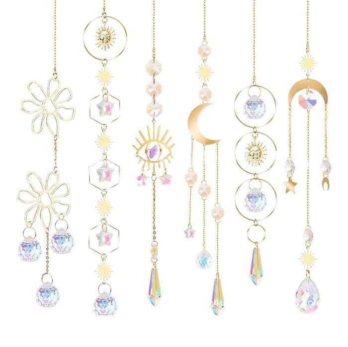 6 Pack Suncatcher Crystal Sun Catcher Crystal Pendant Lighting