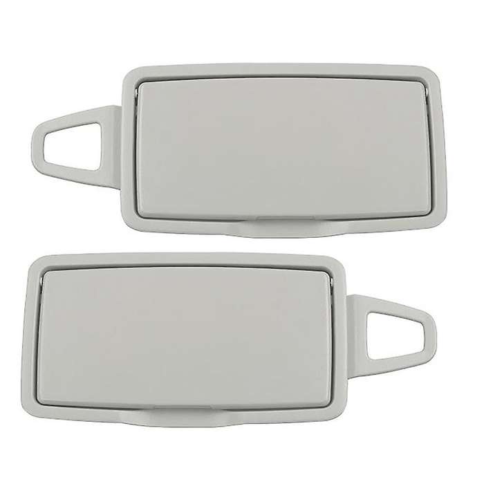 Car Front L+r Sun Shade Visor Makeup Cosmetic Mirror Cover Grey
