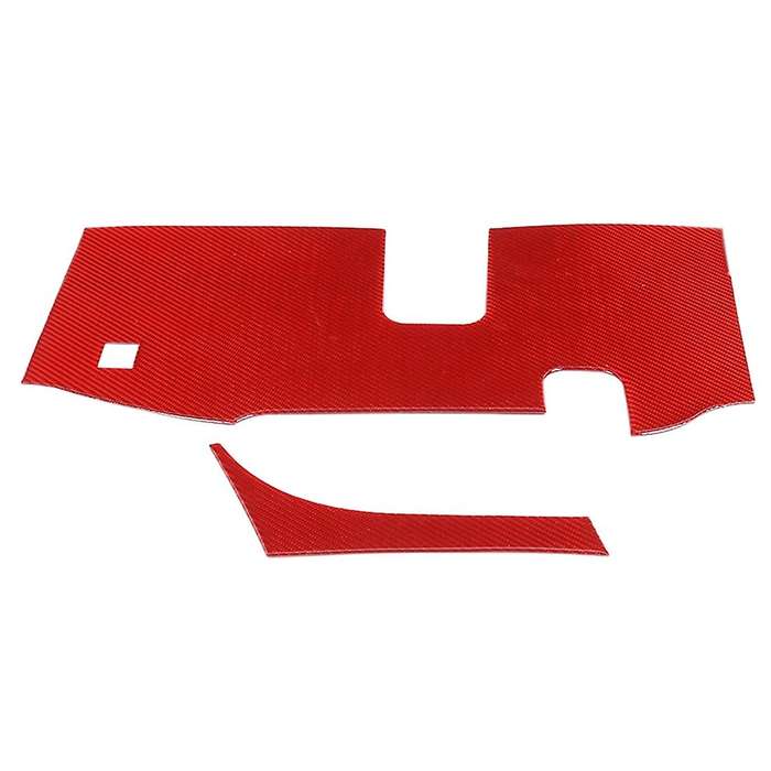 Car Steering Wheel Under Anti-kick Panel Decoration, Red Carbon Fiber