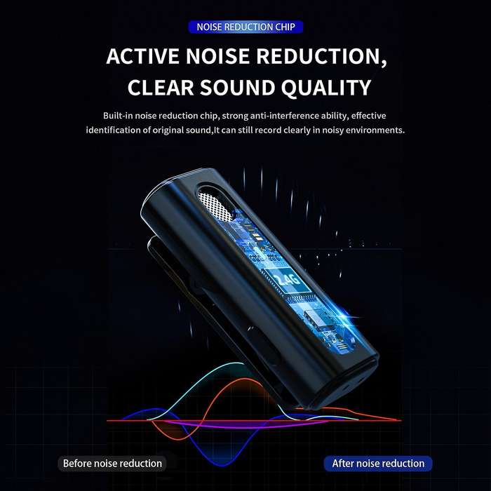 Wireless Lavalier Microphone Portable Audio Video for Iphone