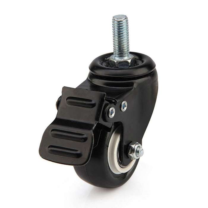 8 X Heavy Duty 50mm Pu Swivel Castor Wheels Trolley Furniture Caster