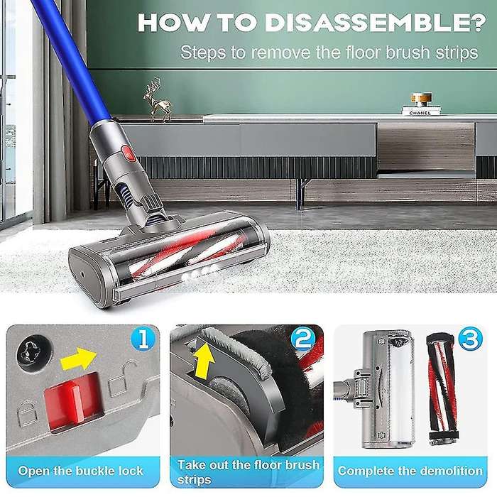 Vacuum Cleaner Head for Dyson V6, V6 Absolute, V6 Animal Fluffy