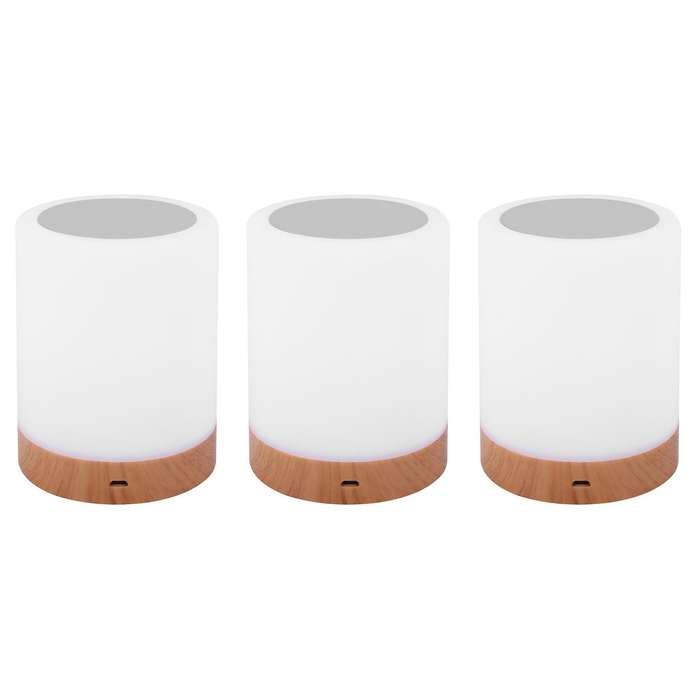 3x Night Light, Touch Lamp with Battery Dimmable 2800k-3100k