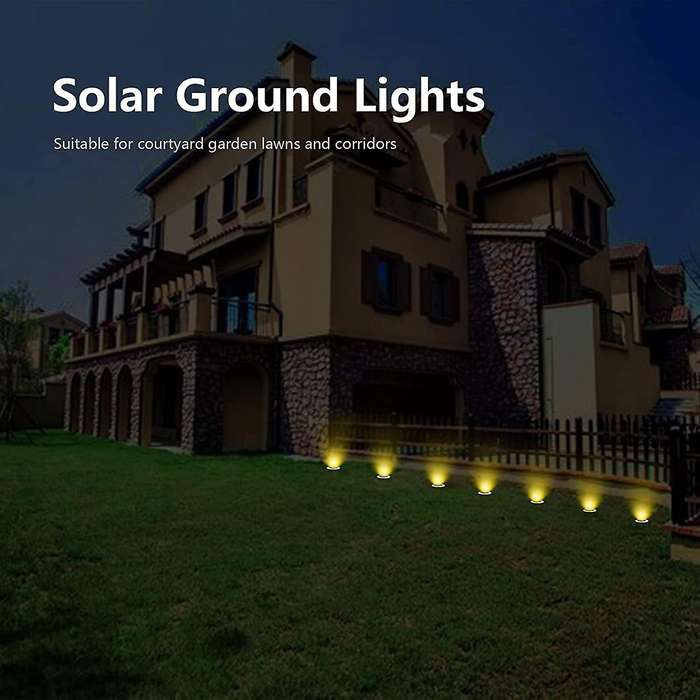 Solar Ground Lights 8 Led Solar Lights Outdoor Waterproof Solar
